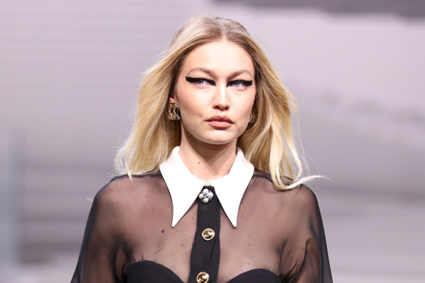 Gigi Hadid - Versace fashion show in Milan, February 23, 2024