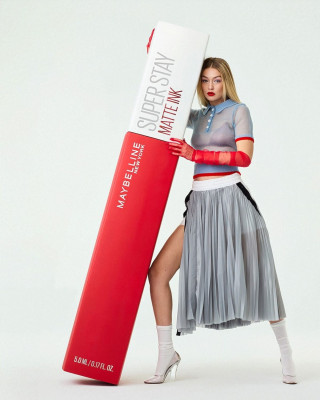 Gigi Hadid for Maybelline’s Super Stay Matte &amp;amp; Vinyl Ink Campaign 2024