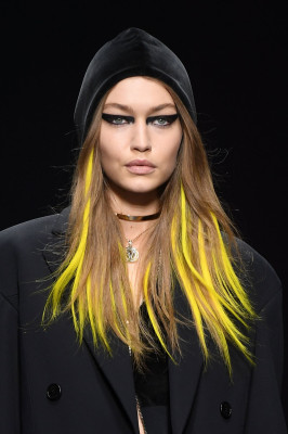GIGI HADID at Vesrace Fashion Show at Milan Fashion Week 02/24/2017