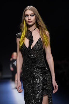 GIGI HADID at Vesrace Fashion Show at Milan Fashion Week 02/24/2017