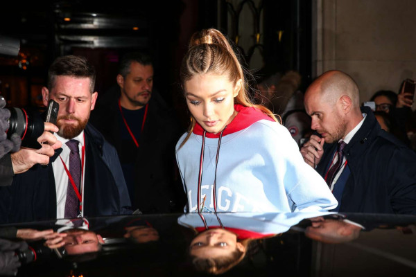 Gigi Hadid – Leaves Hotel George V in Paris