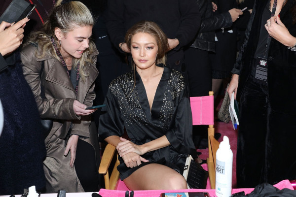 Gigi Hadid – Victoria’s Secret Fashion Show Backstage 2018