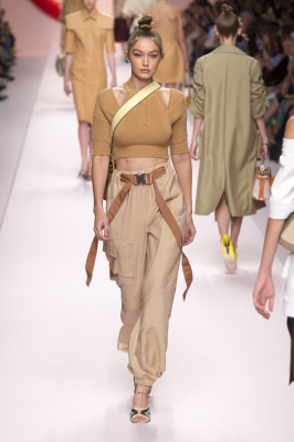 Gigi Hadid - Fendi Spring/Summer 2019 Fashion Show in Milan 