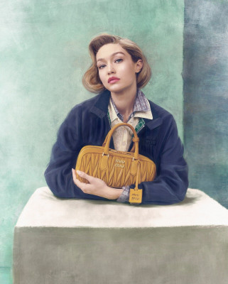 Gigi Hadid ~ Miu Miu Handbags 2025 by Steven Meisel