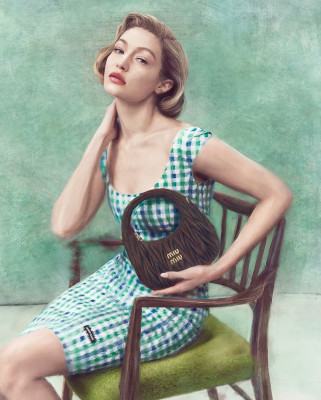 Gigi Hadid ~ Miu Miu Handbags 2025 by Steven Meisel