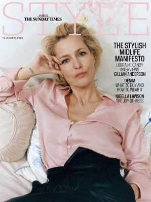 GILLIAN ANDERSON in The Sunday Time Style Magazine, January 2020