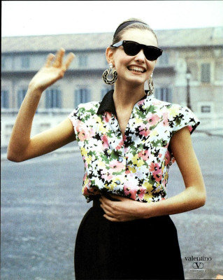 Gretha Cavazzoni for Valentino in Vogue Italia March 1989