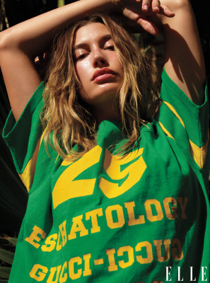 Hailey Baldwin by Mario Sorrenti for US ELLE // April 2021
