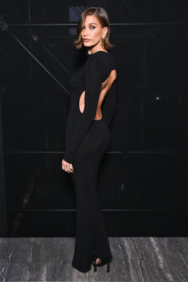 Hailey Baldwin ~ ATTENDS THE SAINT LAURENT WOMENSWEAR SPRING/SUMMER 2024 SHOW