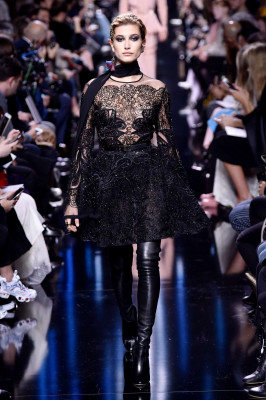 Hailey Baldwin – Elie Saab Runway Show at 2017 PFW in Paris