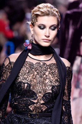 Hailey Baldwin – Elie Saab Runway Show at 2017 PFW in Paris