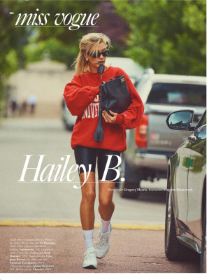 HAILEY BIEBER in Vogue Magazine, September 2019