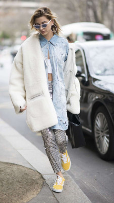 Hailey Baldwin Out in Paris