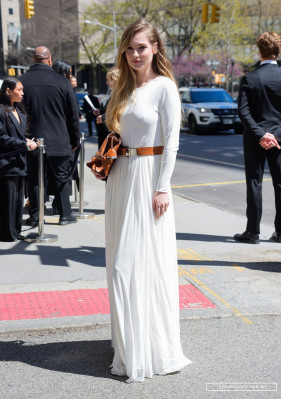 Hannah Dodd at Ralph Lauren Fall RTW 2025 fashion show held at the Jack Shainman