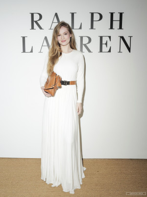 Hannah Dodd at Ralph Lauren Fall RTW 2025 fashion show held at the Jack Shainman