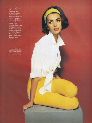Heather Stewart Whyte ~ Moda Italy February 1992 by Mario Testino