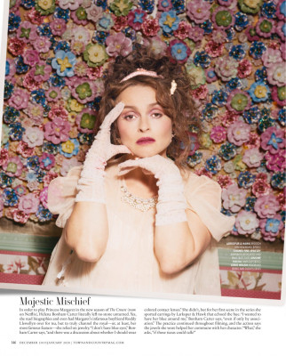 HELENA BONHAM CARTER in Town &amp; Country Magazine, Secember 2019/January 2020