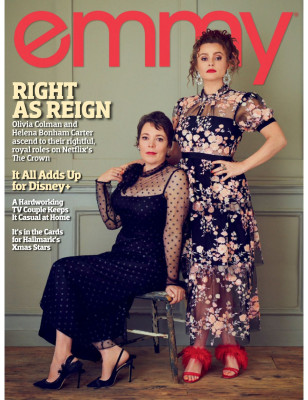 HELENA BONHAM CARTER and OLIVIA COLMAN in Emmy Magazine, December 2019