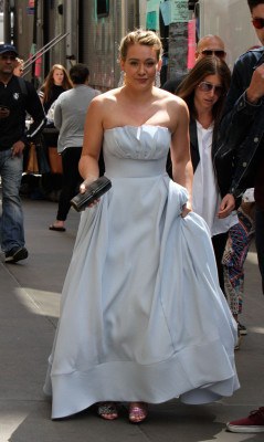 Hilary Duff in a “Cinderella” Dress – “Younger” Set in NY