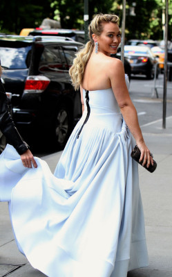 Hilary Duff in a “Cinderella” Dress – “Younger” Set in NY