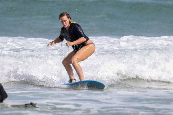 Hilary Duff in Bikini at a Beach in Hanalei, Hawaii 