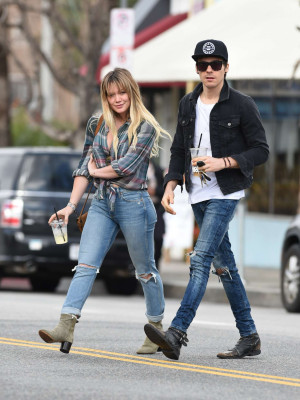 Hilary Duff with Boyfriend Matthew Koma at Alfred in Los Angeles