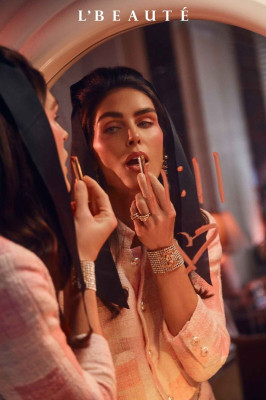 Hilary Rhoda ~ L'Beauté Magazine Spring/Summer 2023 by Benjo Arwas