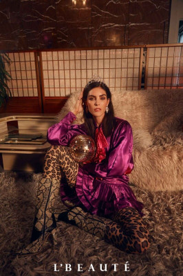 Hilary Rhoda ~ L'Beauté Magazine Spring/Summer 2023 by Benjo Arwas