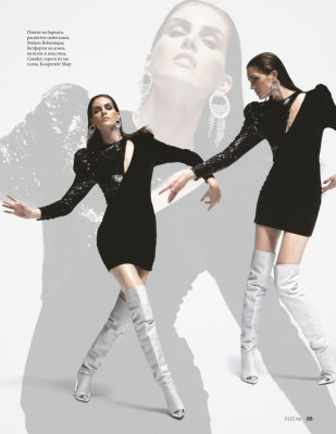 HILARY RHODA for Elle Magazine, Russia January 2020