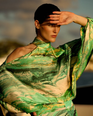 Hilary Rhoda for Silvia Tcherassi Fall 2025