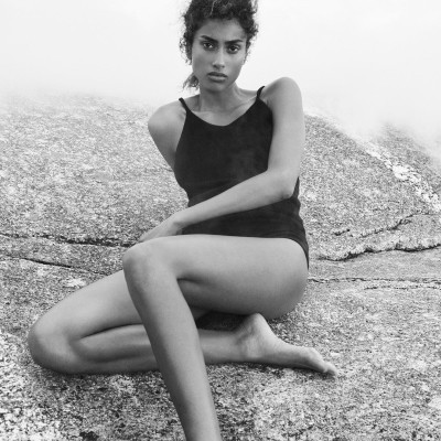 Imaan Hammam for Donna Karan Cashmere Collection