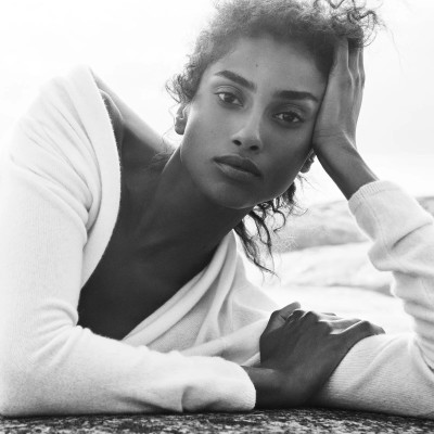 Imaan Hammam for Donna Karan Cashmere Collection