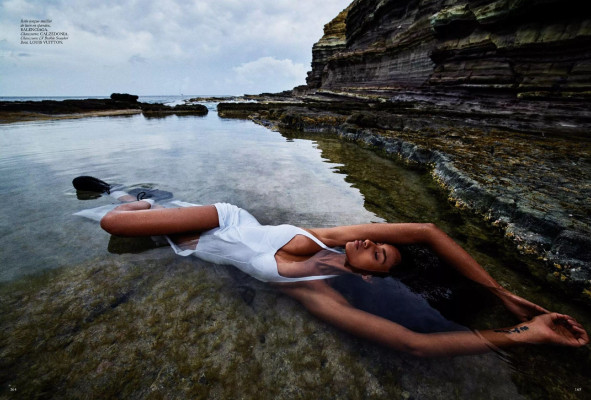 Imaan Hammam for Vogue FranceJuneJuly 2025 by Mario Sorrenti