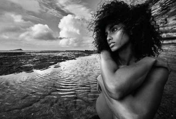 Imaan Hammam for Vogue FranceJuneJuly 2025 by Mario Sorrenti