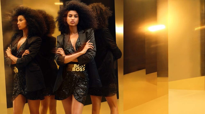 Imaan Hammam for Boss Holiday Campaign