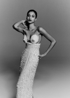Imaan Hammam ~ Elle U.S. August 2023 by Chris Colls