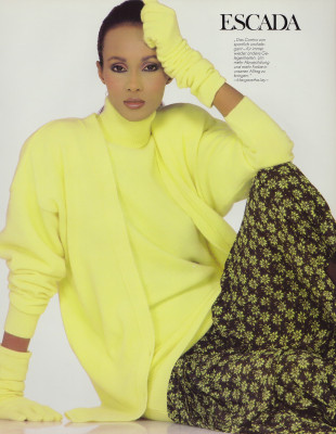 Iman ~ ESCADA advertisement for MADAME Germany August 1987