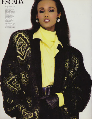 Gail Elliot & Iman ~ ESCADA advertisement for MADAME Germany August 1987