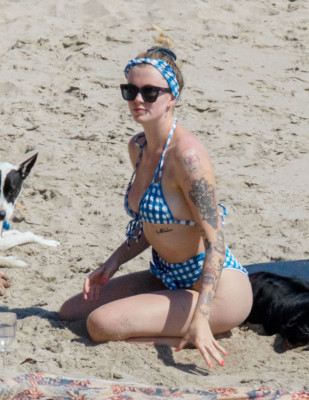 IRELAND BALDWIN in Bikini on the Beach in Malibu 06/27/2020