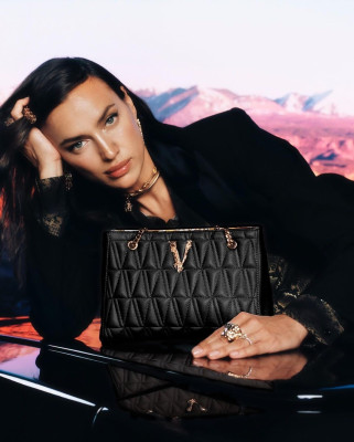 Irina Shayk for Versace — Holiday 2020.
