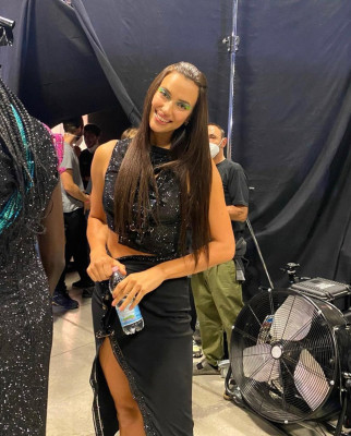 Irina Shayk - Versace Backstage in Milan 09/24/2021