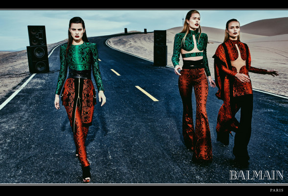 Isabeli Fontana - photoshoot for Balmain campaign, Spring - Summer 2017