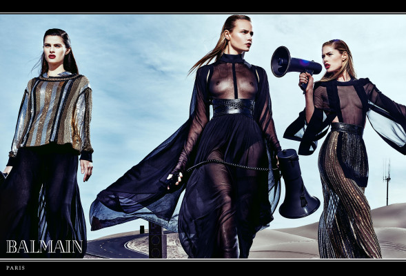 Isabeli Fontana - photoshoot for Balmain campaign, Spring - Summer 2017