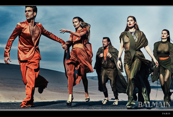 Isabeli Fontana - photoshoot for Balmain campaign, Spring - Summer 2017