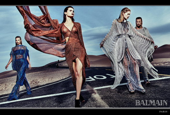 Isabeli Fontana - photoshoot for Balmain campaign, Spring - Summer 2017