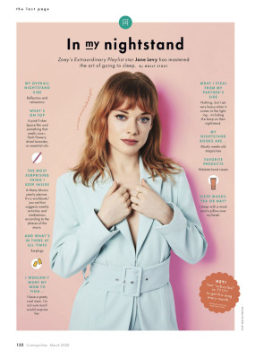 JANE LEVY for Cosmopolitan Magazine, March 2020