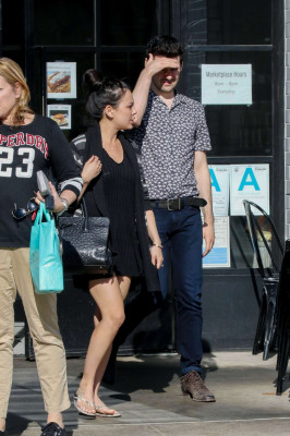 Janel Parrish in Black Dress at Joan’s on Third in LA