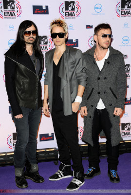 Jared Leto - Thirty Seconds To Mars at MTV EMA in Madrid 11/07/2010