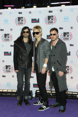 Jared Leto - Thirty Seconds To Mars at MTV EMA in Madrid 11/07/2010