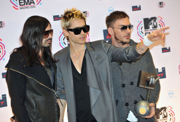 Jared Leto - Thirty Seconds To Mars at MTV EMA in Madrid 11/07/2010